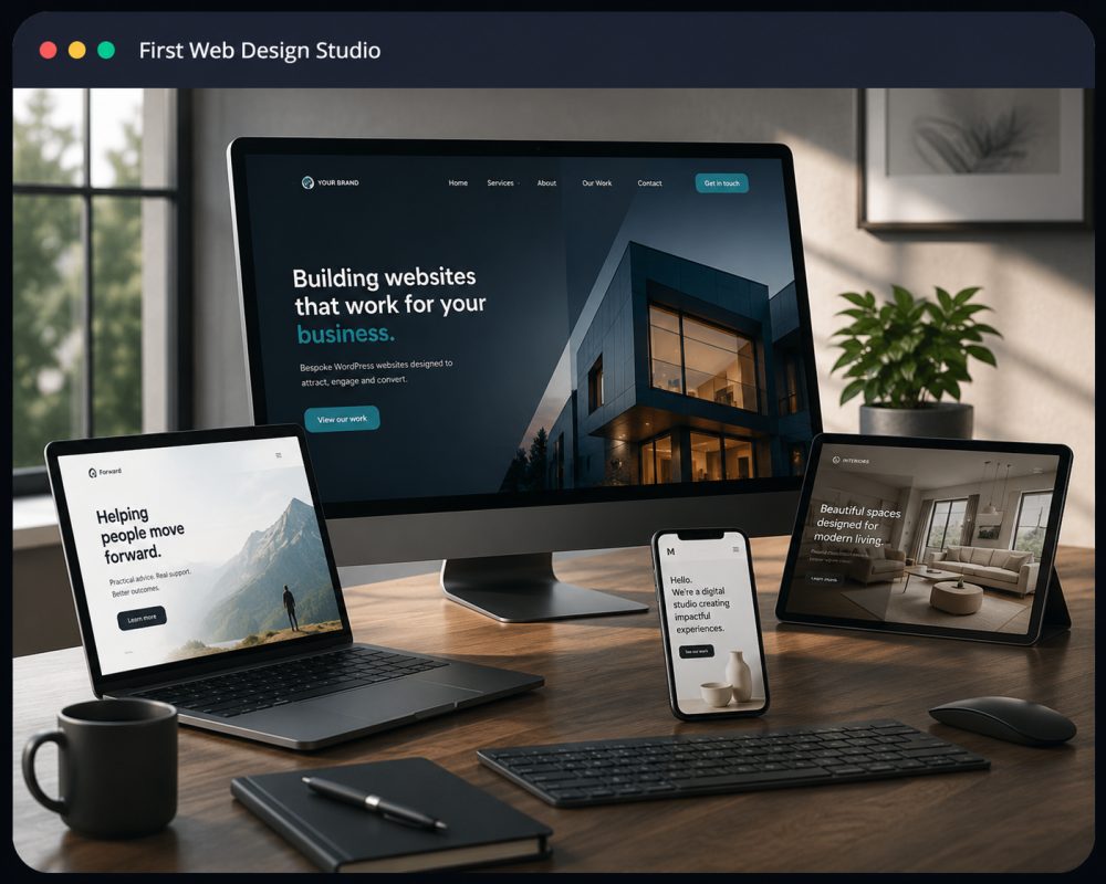 First Web Design responsive website showcase